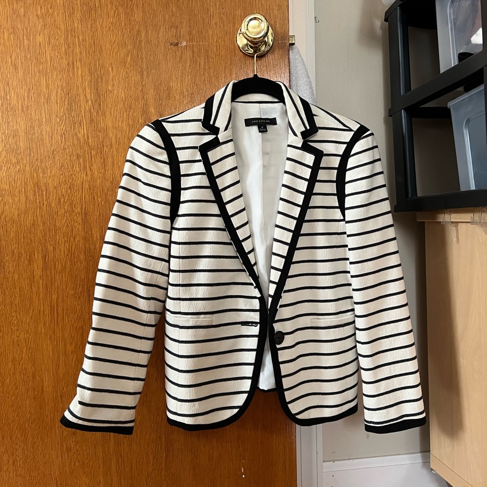 Ann Taylor Striped Blazer Jacket